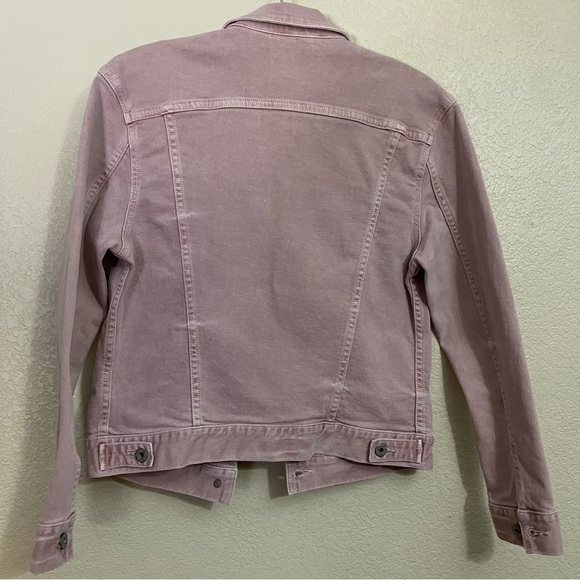 NEW Baldwin Dusty Pink Button Up Denim Jacket XS Cotton & Stretch - Picture 6 of 6